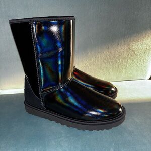 UGG Black Iridescent Classic Short Boots